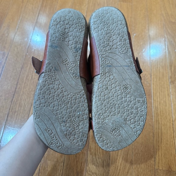 Yokono Ibiza Sandals Womens 9 Brown Leather Flat Toe Loop Yokonos Boho Cork - Picture 7 of 7